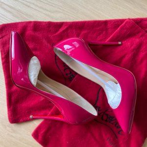 Christian Louboutin Pigalle Follies 100mm Ultra Rose Patent EU37 (US 7)